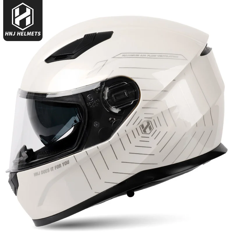 

DOT ApprovedDouble visors HNJ summer motorcycle helmet Full Face Motocross Scooter Casque Hors Route Moto Casco For Man