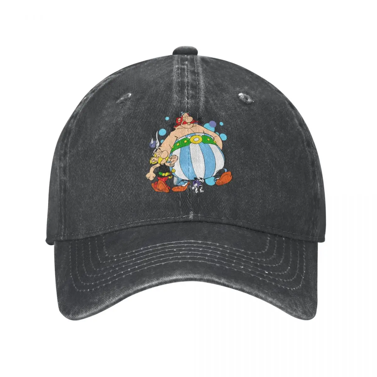 

Obelix And Dogmatix Asterix Cartoon Baseball Cap Men Women Distressed Denim Headwear Anime All Seasons Unstructured Soft Hats