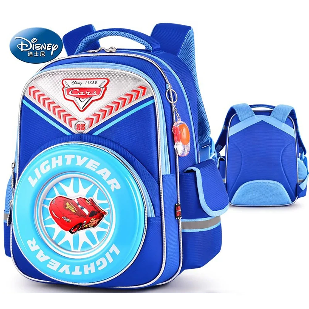 Детские Модные вместительные школьные ранцы Disney для мальчиков, милые рюкзаки с принтом машинок, детские дышащие школьные портфели