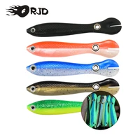orjd 5pcs 15 colors soft bait 10cm 6g bionic loach wobbler tail lure artificial luminous swimbait fishing lures for bass pike