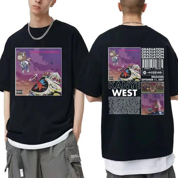 

Hip Hop Rapper Kanye West Graphic T-shirt Short Sleeve Men Fashion Oversized T Shirts Male O-collar Tees Men's Casual Streetwear