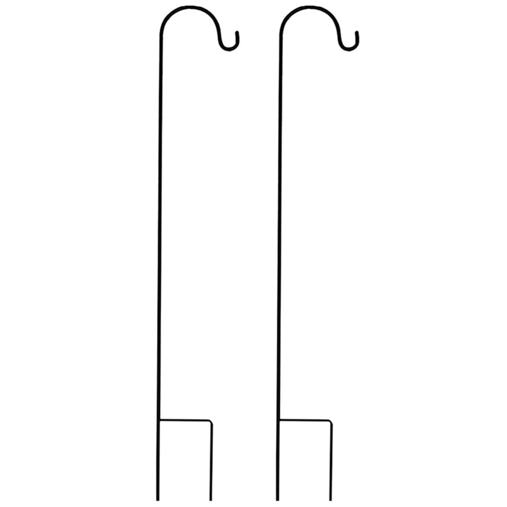 

2X Shepherd Hooks Rust Resistant Garden Stake Outdoor Metal Plant Stand Hanger Bird Feeder Pole 80.5X10X1cm