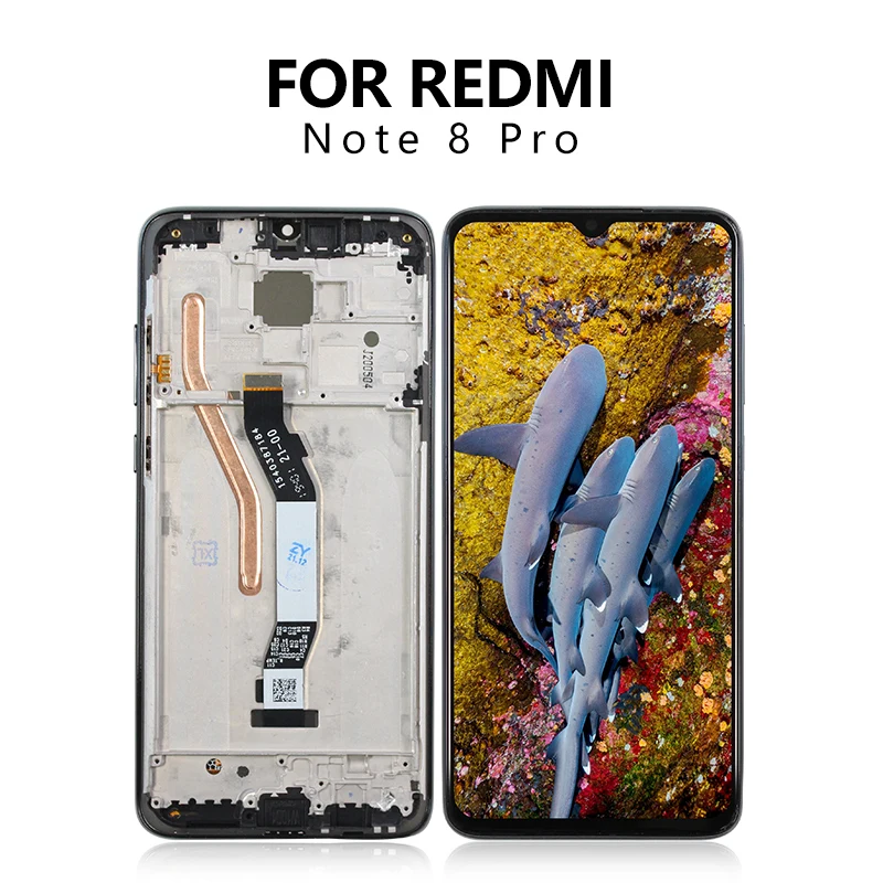 

6.53 " Display For Xiaomi Redmi Note 8 Pro LCD Display Touch Screen Digitizer For Redmi 2015105 M1906G7I M1906G7G LCD With Frame