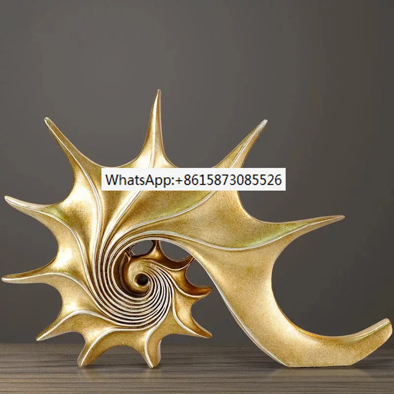 

Nordic Creative Resin Conch Ornaments Home Crafts Decoration Bay Home Desktop Animal Figurines Decor Conch furnishing articles