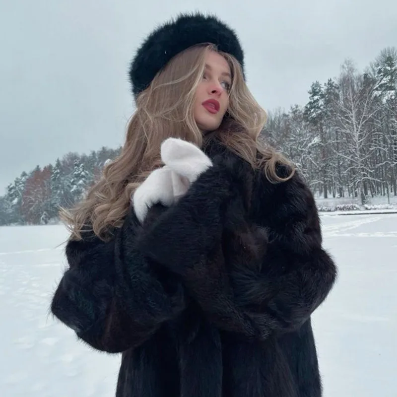 Зимняя женская плюшевая шапка в виде купола Женский русский рюкзак зимняя из