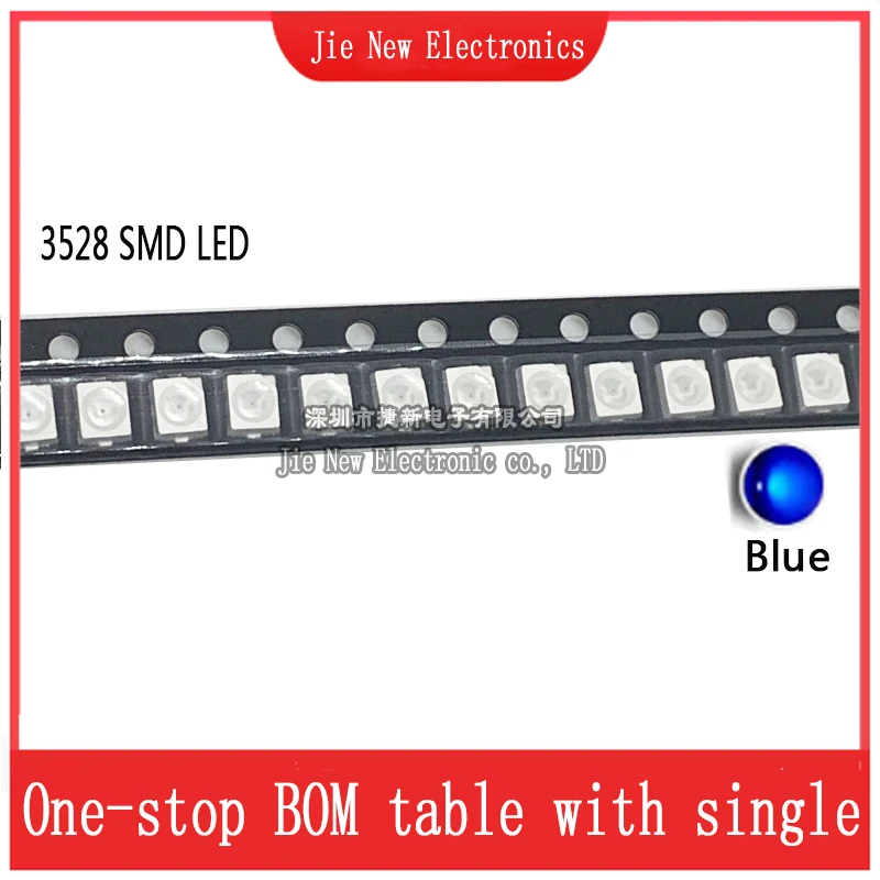 100 шт. 3528 1210 SMD светодиод теплый белый розовый Purp красный синий желтый зеленый