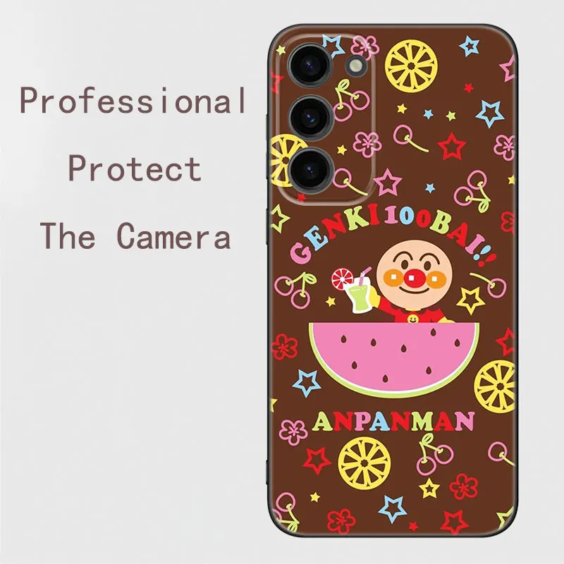 Модный черный силиконовый чехол Anpanman для телефона Samsung Galaxy S20 S21 S23 S24 FE S22 Ultra S8 S9 S10