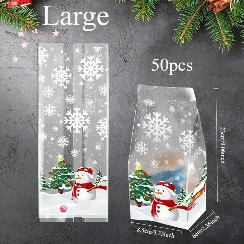 

Прозрачные пакеты для подарков Рождественский снеговик