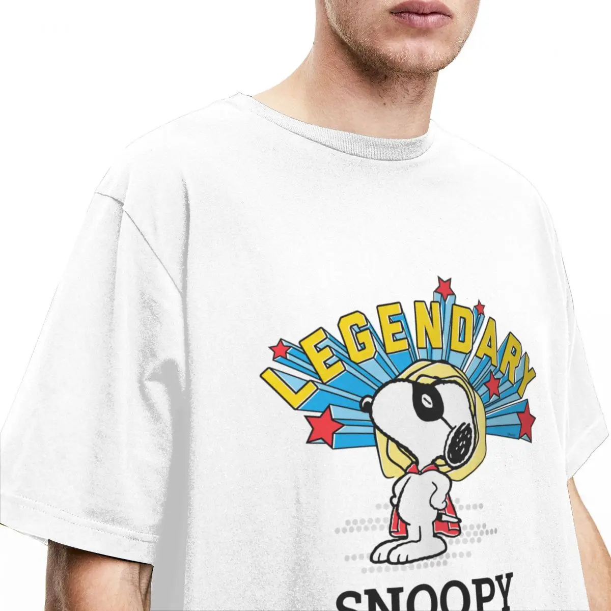 Уличная футболка Peanuts Snoopy Is Legendary футболки из чистого хлопка модная крутая для