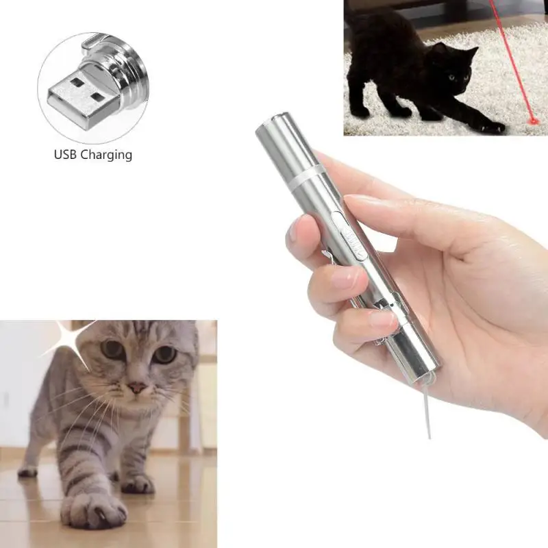 

Лазерная указка, USB перезаряжаемая ручка, 3 в 1, игрушка для кошек, собак, домашних животных, красный УФ фонарик, телефон 4 мВт, лазерная указка, забавная ручка для кошек, товары для домашних животных