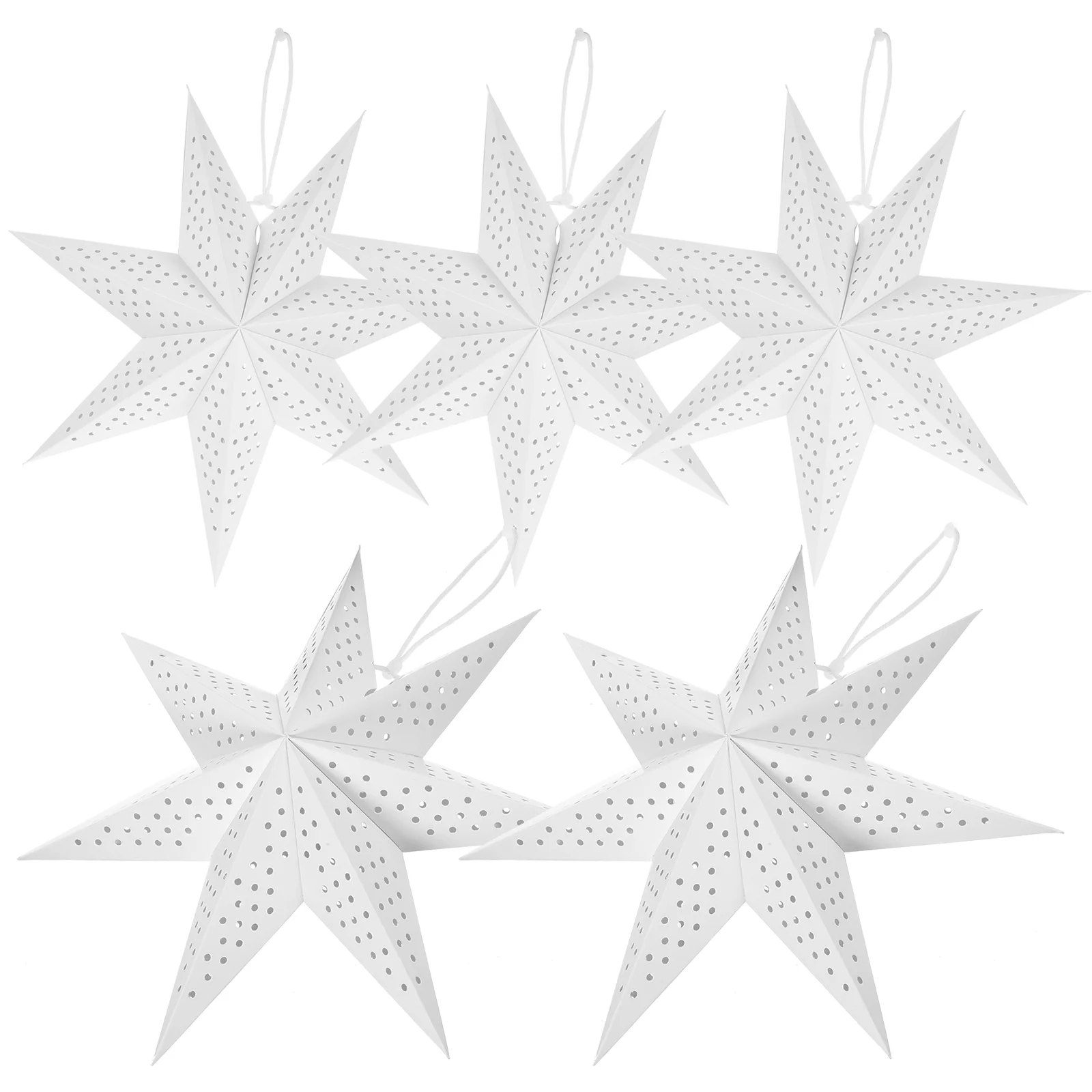 5 шт. бумажный абажур в форме звезды рождественская гирлянда 3d подвесной фонарь