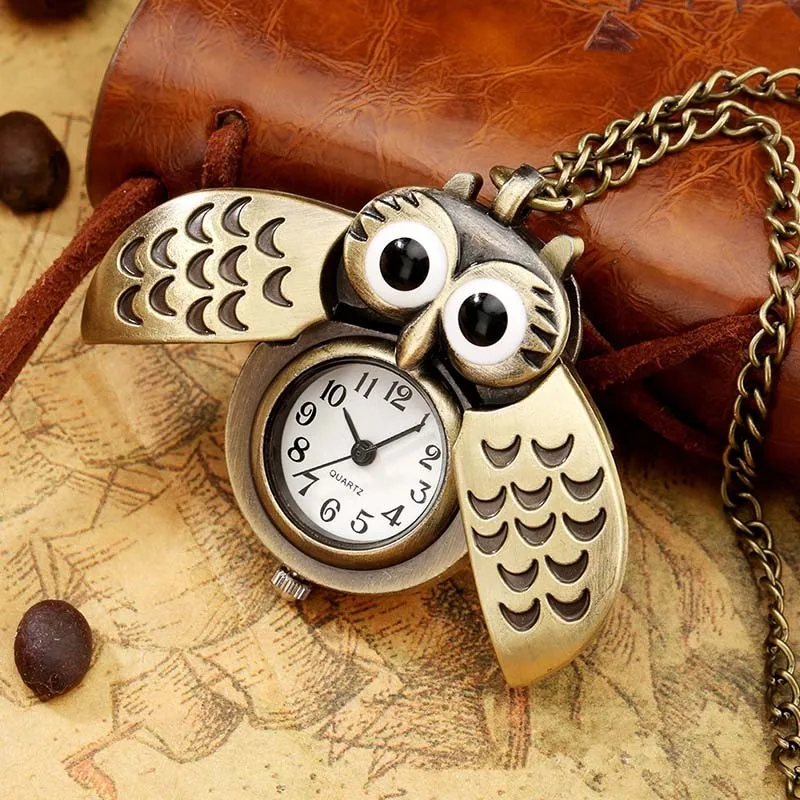 Popular Owl Retro Pocket Watch For Gifts And Collections