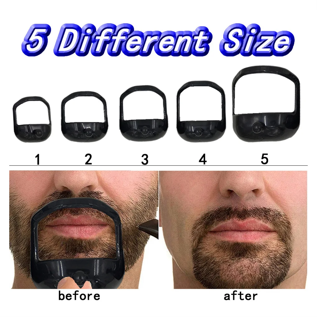 

5 Pieces Beard Edge Line Shaper Trimming Template Shaver Mold Guide Stencils Barbershops Trimmer Men Accessories