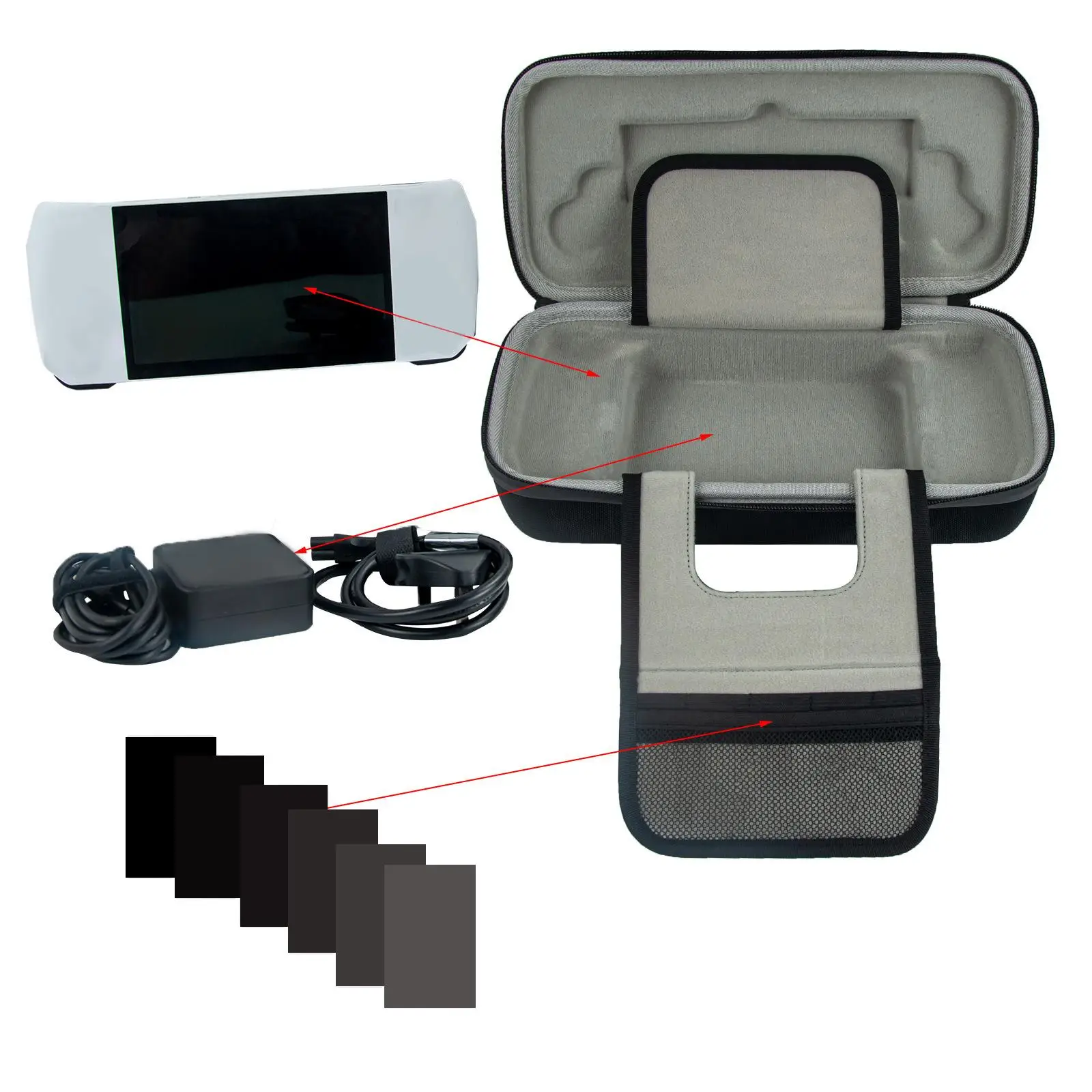 

Charging Cable Container Shockproof Handbag Game Machine Charger Storage Carrying Storage Box Game Console Charger Storage Box