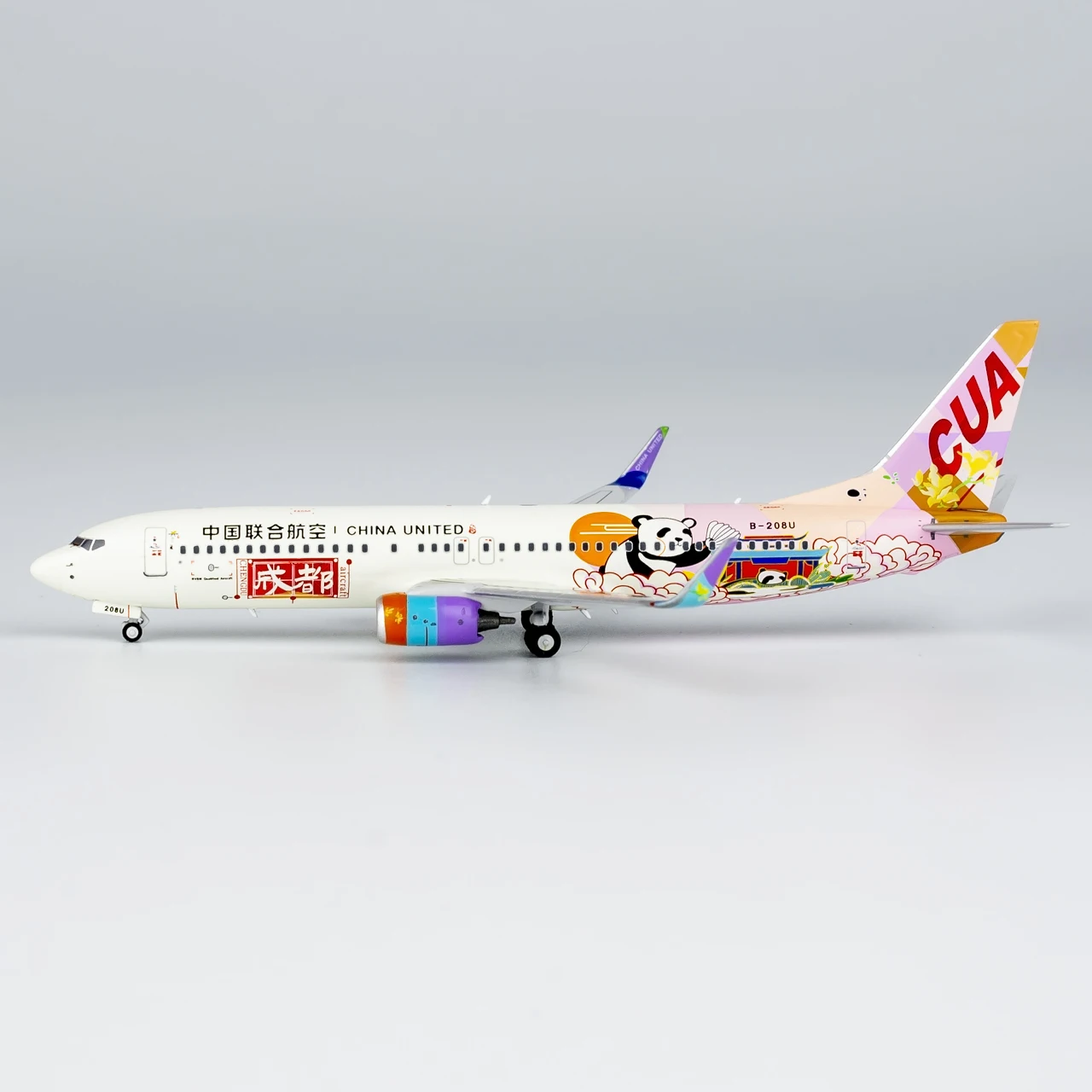 Коллекционный самолет из сплава 58221 подарок NG модель 1:400 China United Airlines Боинг литая