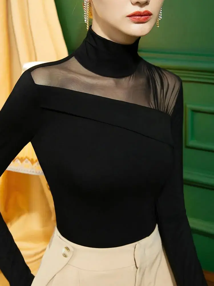 Женская футболка из вискозы с длинным рукавом