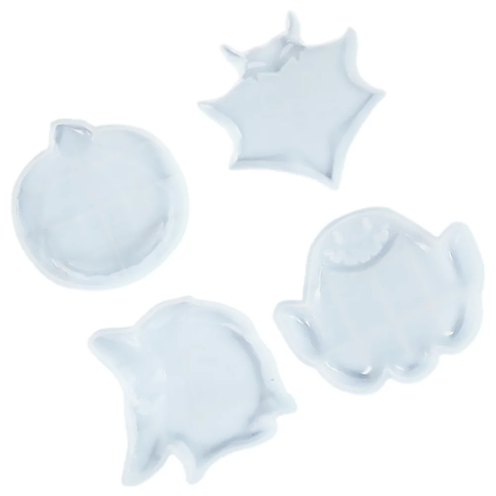 

4 Pcs Cup Mold Resin Grimace Coaster Molds Casting White Silica Gel Making Coasters Crafts
