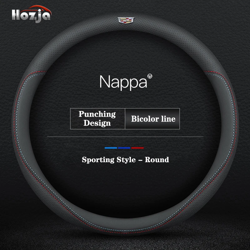 

Fashion Sports Steering Wheel Cover Non-slip For Cadillac ESV Escalade CTS XTS SRX ATS CT5 XT5 XT6 XLS Car Accessories