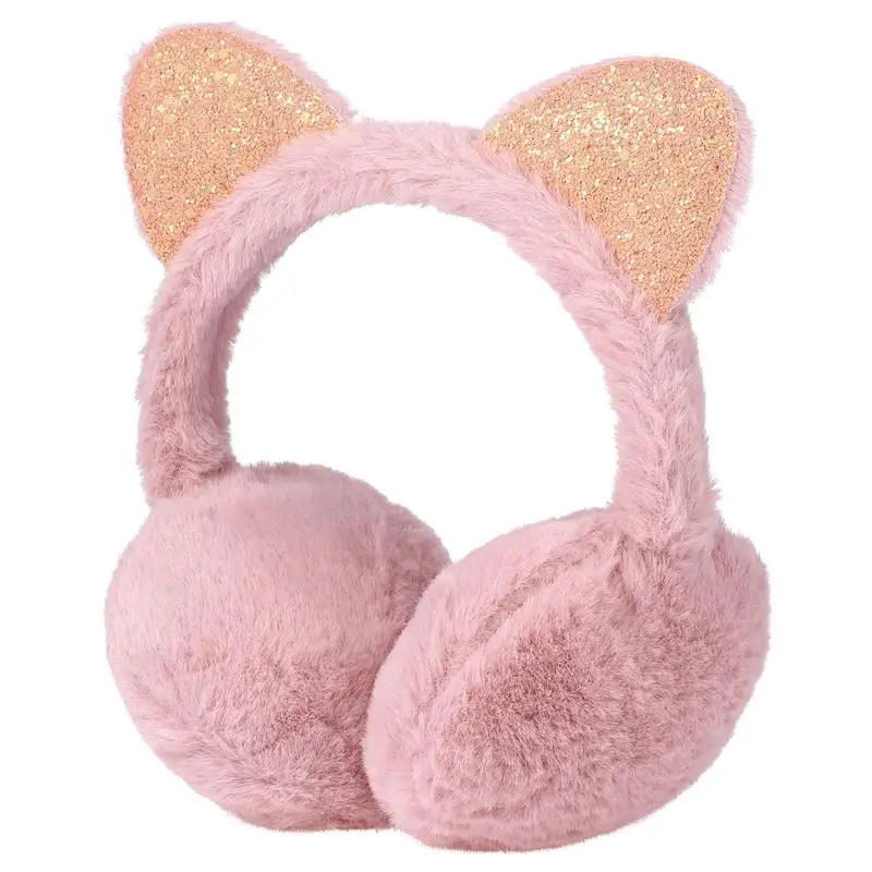 

Winter Earmuff Cat Ears Winter Plush Warmer Ear Cover Headwear Winter Accessory for Kids Teen Girls Women