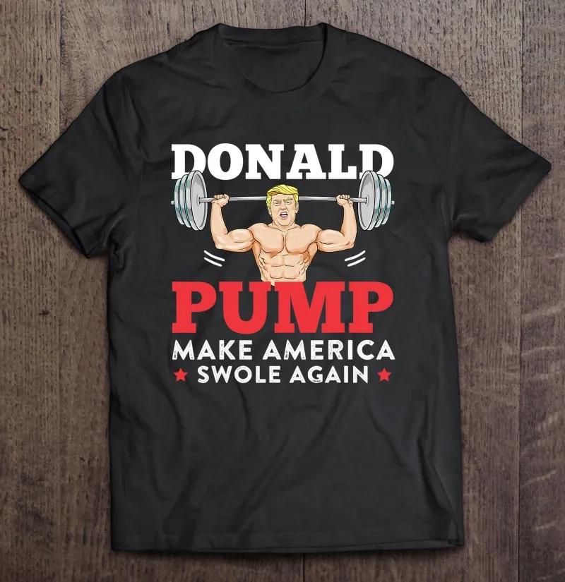 

Забавная футболка с изображением Дональда насоса, Трампа, новичка, тяжелой атлетики, тренировочная футболка для мужчин, футболки большого р...