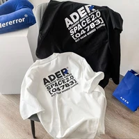 ader error korea 11 high quality graffiti letters ader embroidered men and women short sleeved t shirt loose casual couple tops