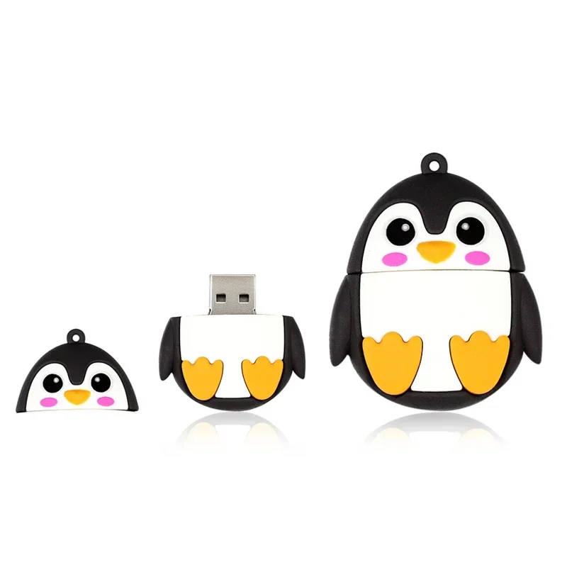 Флэш-накопитель 128 ГБ с рисунком кота лисы пингвина пчела USB-накопитель 8 16 32 64