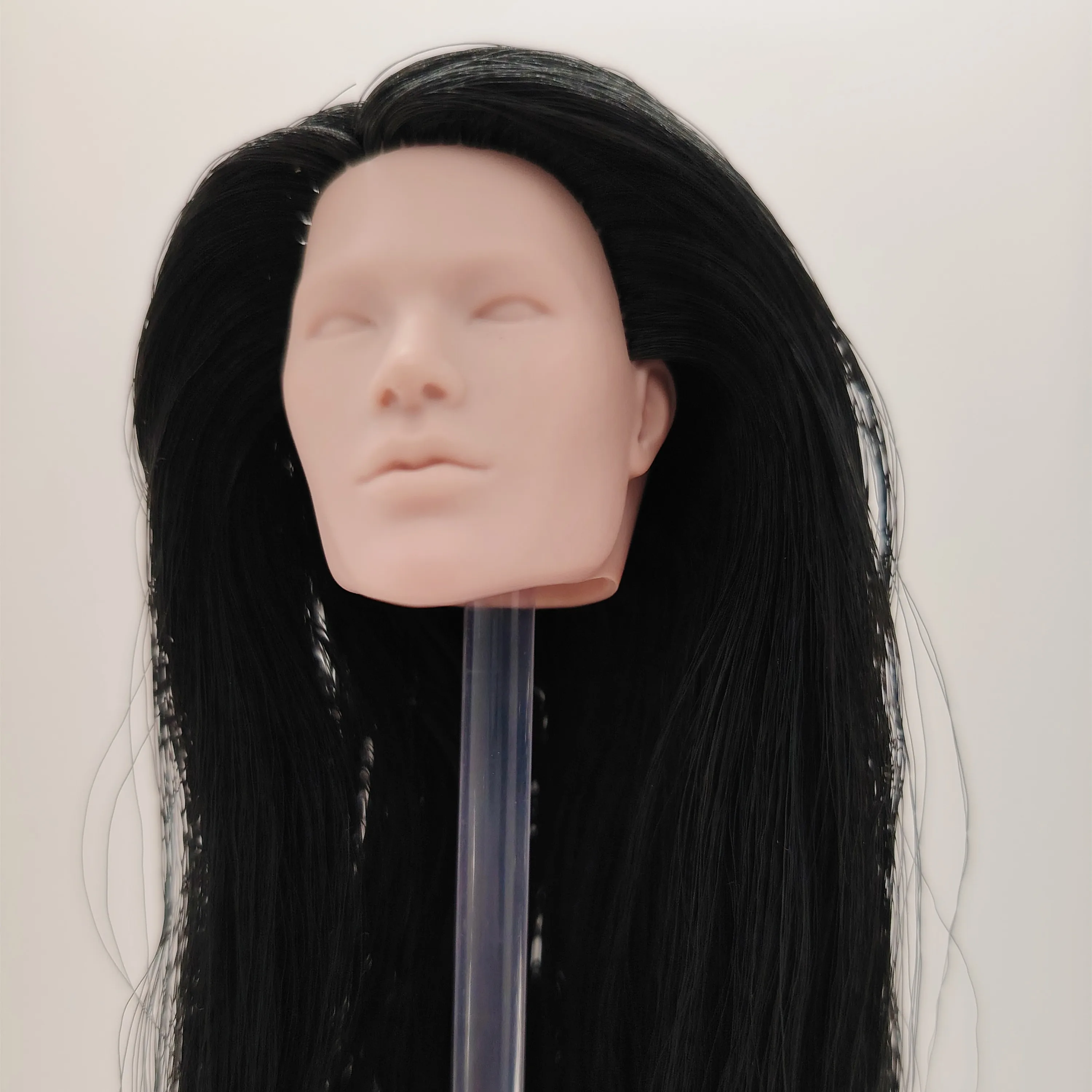 

Fashion Royalty Black Hair Tenzin Dahkling Japan Skin 1/6 Scale Color Infusion Male Doll Head