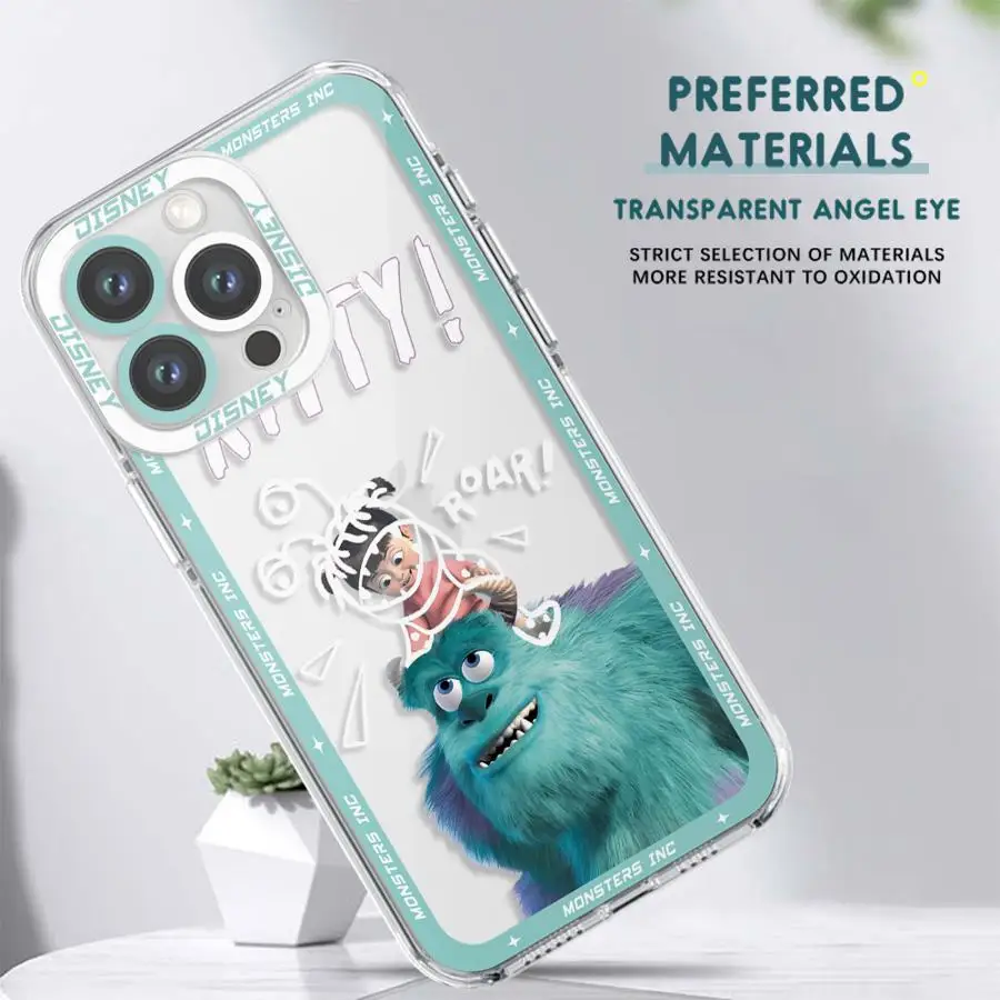 Disney Monsters Inc Phone Case for iPhone 14 16 Plus15 Pro Max 11 12 Mini 13 SE 8 7 Plus XR X XS Clear Soft