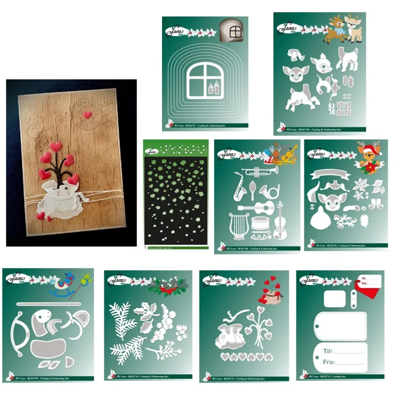 DrumHearts Horse Music Christmas Fox Metal Cutting Dies Silicone Stamps Scrapbooking Stencil Photo Album Card DIY Paper Embossi