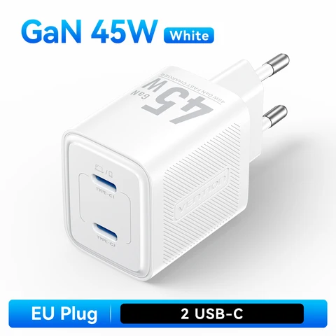Зарядное устройство Vention 45 Вт GaN PD3.0 PPS QC3.0 Быстрая зарядка для iPhone 17 16 15 14 Дорожная зарядка для телефона Samsung S25 S24 Быстрое зарядное устройство
