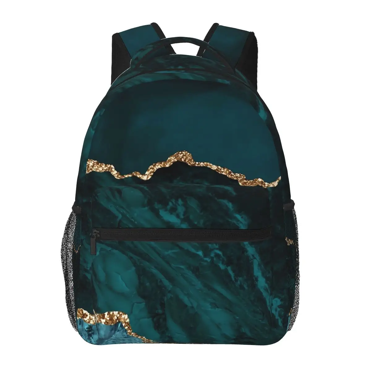 

Золотистый мраморный рюкзак, синие и зеленые повседневные рюкзаки, школьные ранцы для подростков в уличном стиле, высококачественный рюкзак с принтом