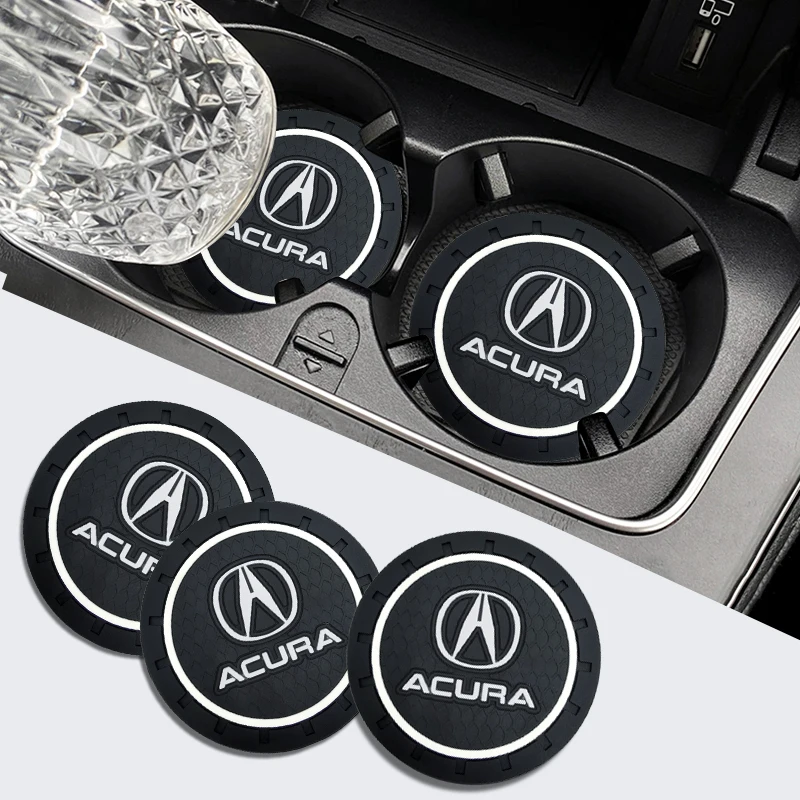 Автомобильный коврик для чашки с логотипом, нескользящая подставка для чашки с водой для Acura RDX Integra TLX CDX MDX RDX ZDX TLX TLX-L RLX TSX 2004 RSX NSX, автомобильные аксессуары