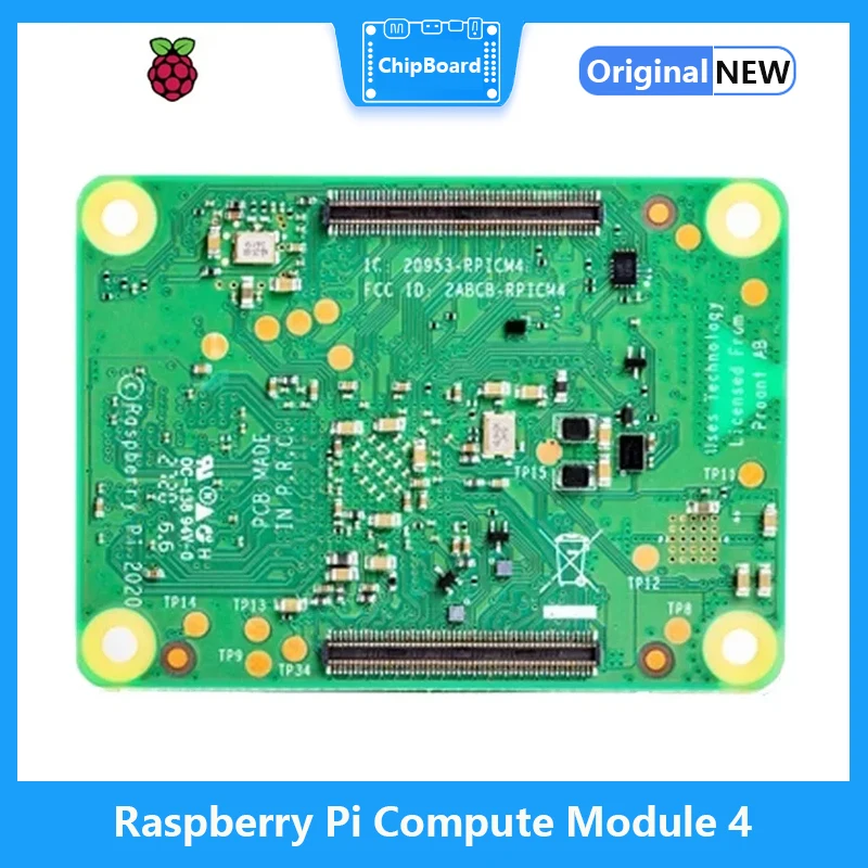 Raspberry Pi CM4 с поддержкой Wi-Fi Bluetooth — 1 ГБ/2 ГБ/4 ГБ/8 ГБ ОЗУ и хранилище eMMC (8 ГБ/16 ГБ/32 ГБ)