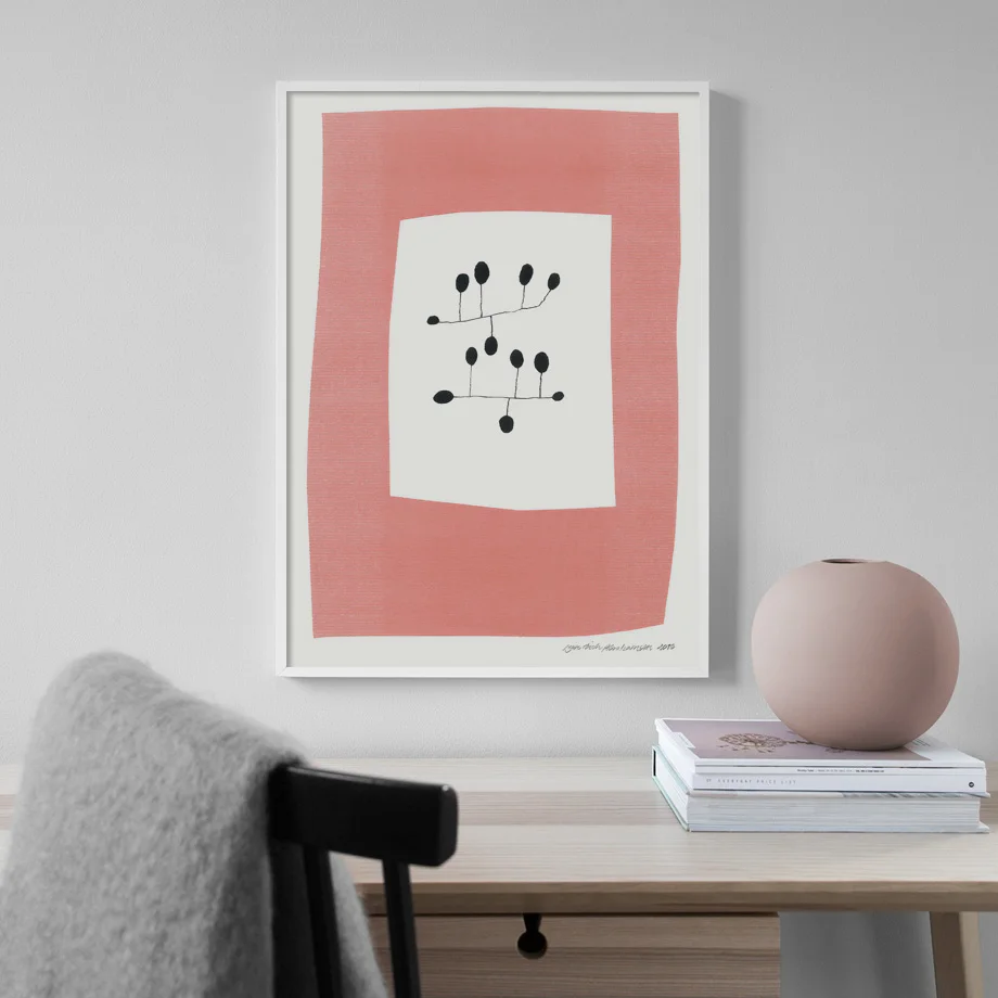 Абстрактная изогнутая Геометрическая ваза настенная Картина на холсте