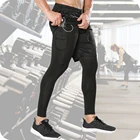 Брюки мужские спортивные, трико, двухслойные быстросохнущие брюки для занятий спортом, бодибилдингом, фитнесом, бегом, тренировок