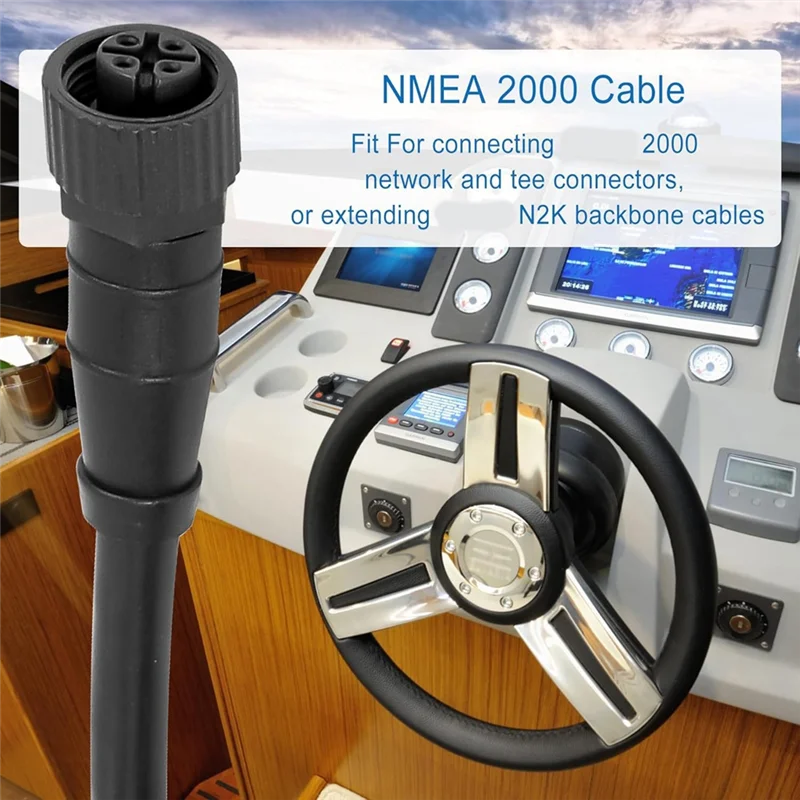 Фото 【Быстрая распродажа】NMEA 2000 (N2K), 3-метровый кабель-удлинитель с 5-контактным разъемом для Lowrance Simrad B& G Navico Networ №2