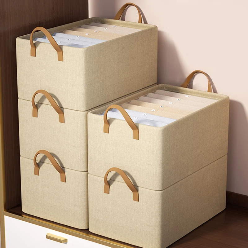 Ящик для хранения одежды складной органайзер свитеров брюк шкафы со стальной