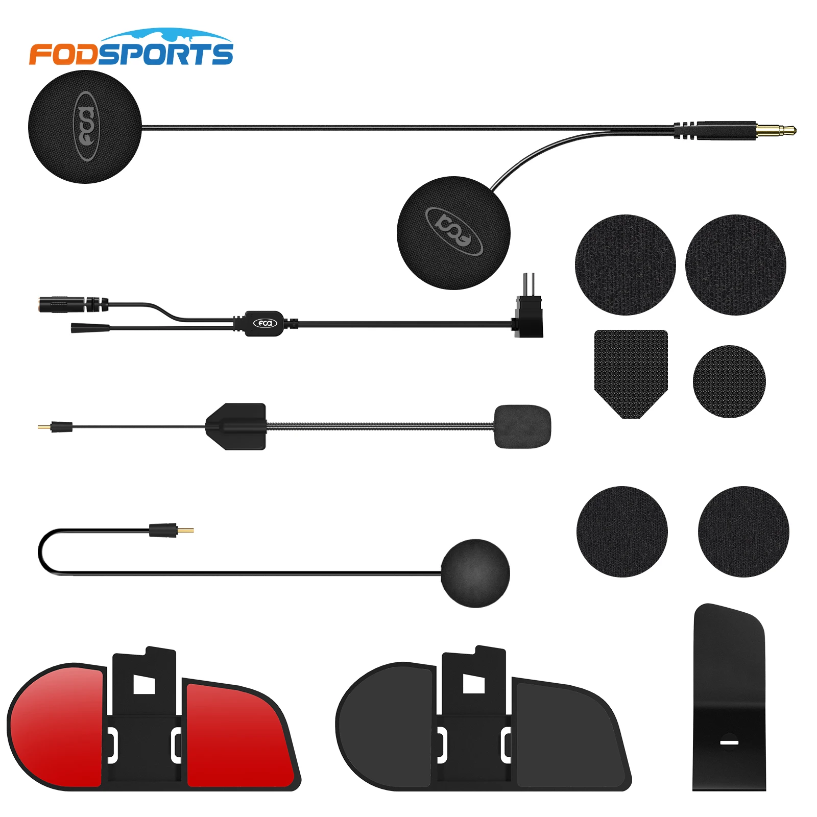 Динамик Fodsports HRSQS с кронштейном для микрофона, только подходит для мотоциклетного шлема FX7, Bluetooth-домофона