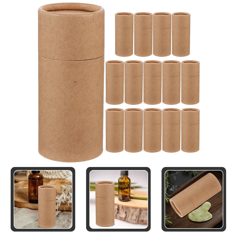 

Cardboard Deodorant Containers Essential Oil Bottle Paper Tube Box Roller Lip Gloss Gift Jar