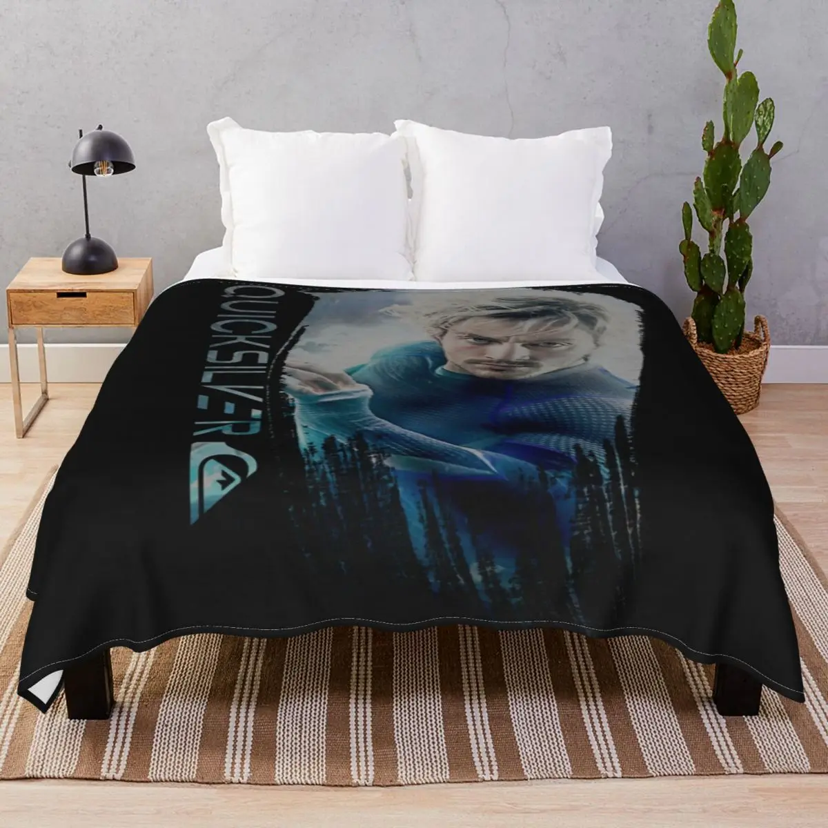Quicksilver Blankets Flannel Summer Multi-function Throw Blanket for Bed Home Couch Travel Cinema