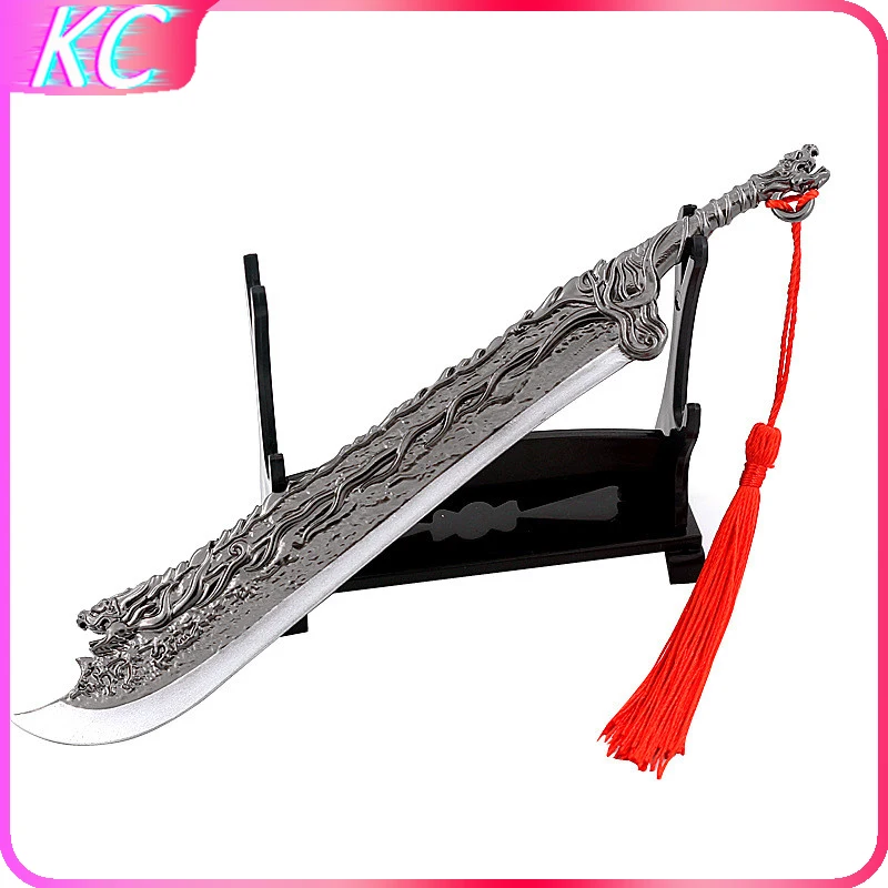 

21cm Dragon Slaying Sabre Broadsword Machete Saber Weapon Model Anime Game Peripheral Sword Keychain Collection Ornament Gifts