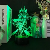 anime 3d led genshin impact lamp game night light 16 colors kids birthday gift decor can be combined to purchase acrylic board