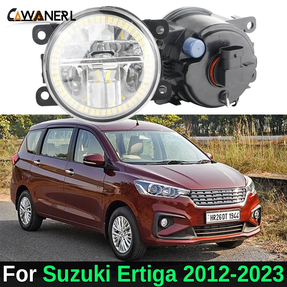Фото 2 светодиодных противотуманных фар дневного света для Suzuki Ertiga 2012-2023 30 Вт H11 Автомобильные передние противотуманные фары «ангельские глазки» дневного света 12 В №1
