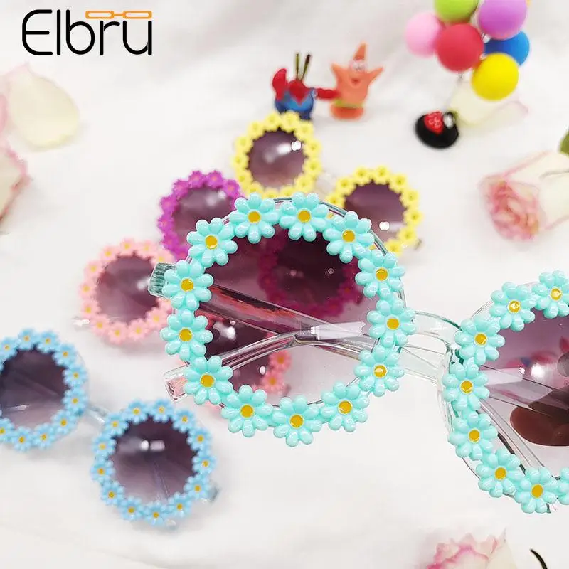 

Elbru Cute Kids Sunglasses Baby Girls Boys Daisy Sun Glasses Summer Outdoor Sun Shades Protection Spectacles UV400 Gafas De Sol