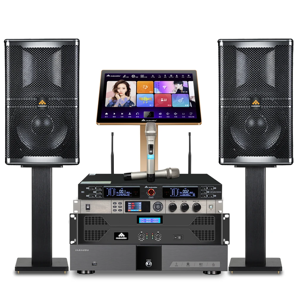

InAndOn KV-V5 Max Karaoke Machine System KTV Professional Karaoke Player High-power Amplifiers and Speakers Karaoke System Set