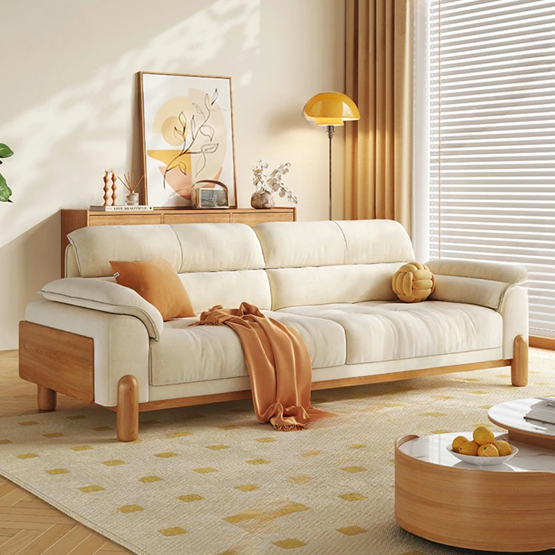 Мягкий диван в скандинавском стиле водонепроницаемый удобный белый