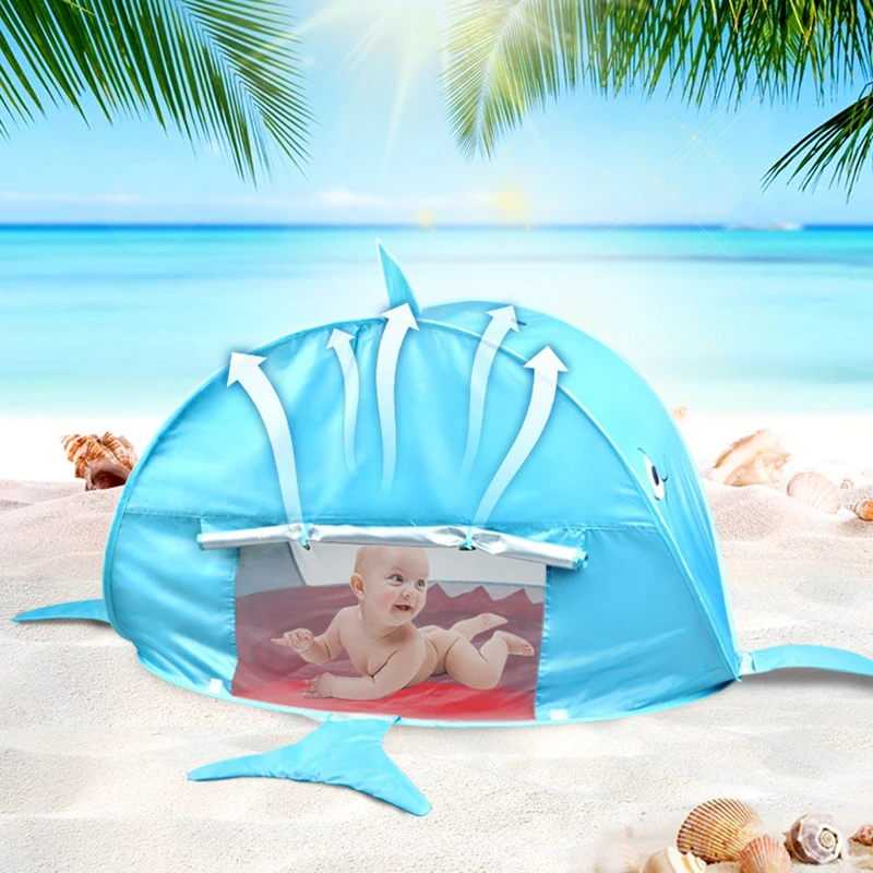 Детская Пляжная палатка водонепроницаемая навес от солнца с защитой УФ