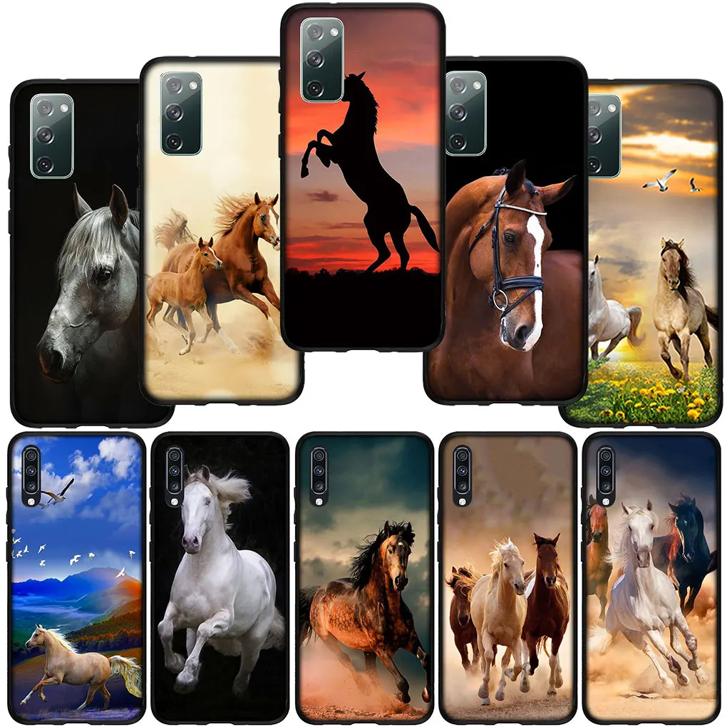 Чехол для телефона дикая лошадь OPPO A17 A15 A16 A12 A53 A54 A57 A78 A79 A58 A38 A98 A94 A96 A74 A95 A77 A76 мягкий