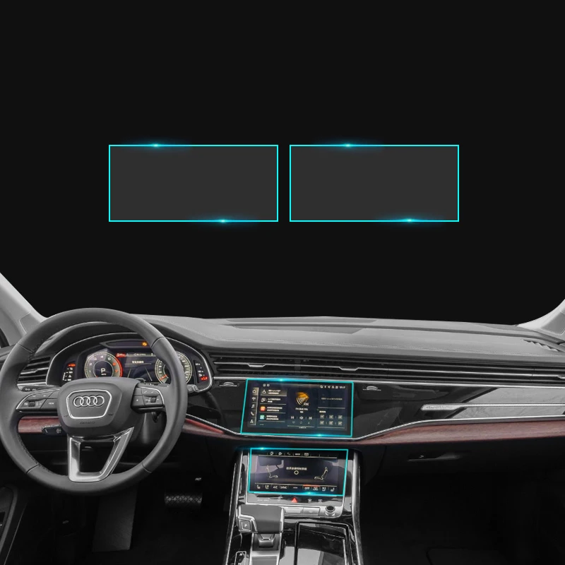 

Центральная консоль для салона автомобиля Audi Q7 2016-2023, сенсорный экран, GPS-навигация, вверх вниз экран, закаленное стекло, пленка, внутренние детали