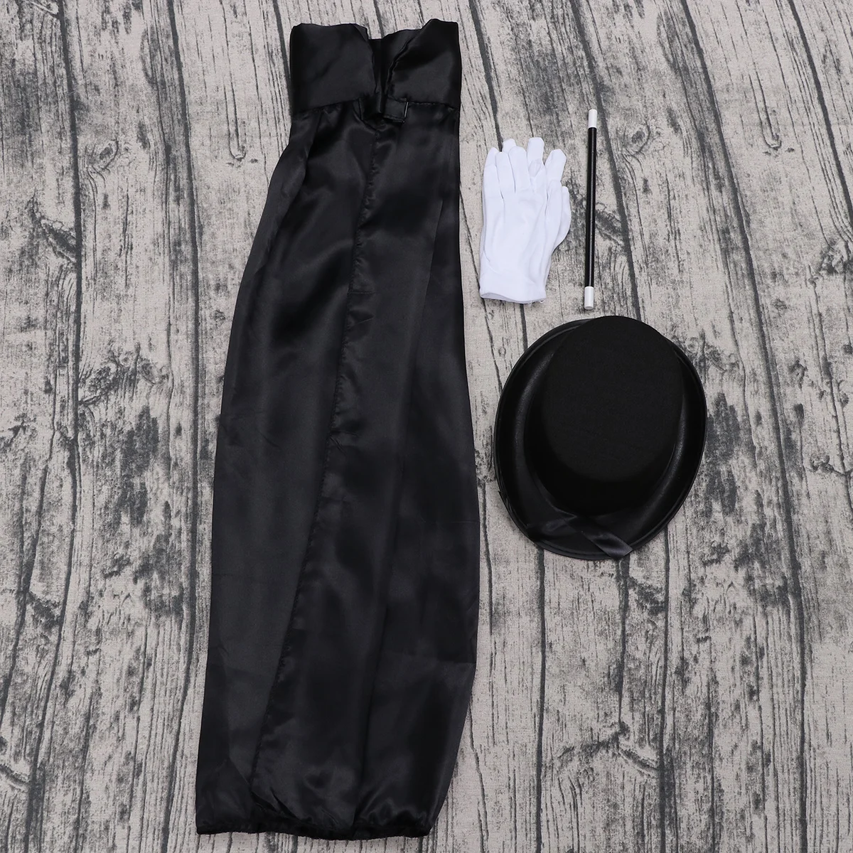 

5PCS Dress-Up Black and White Role Play Magician Clothes Magician Costume Magician Outfit for Party Performance Masquerade
